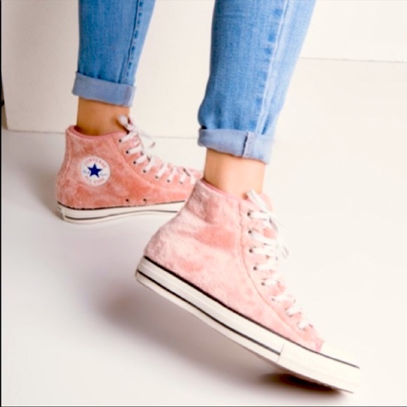 fuzzy high top converse